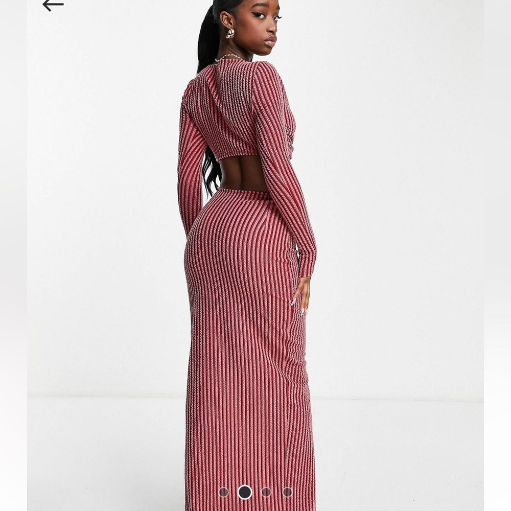 Long sleeve two toned maxi dress - Picture 2 of 8